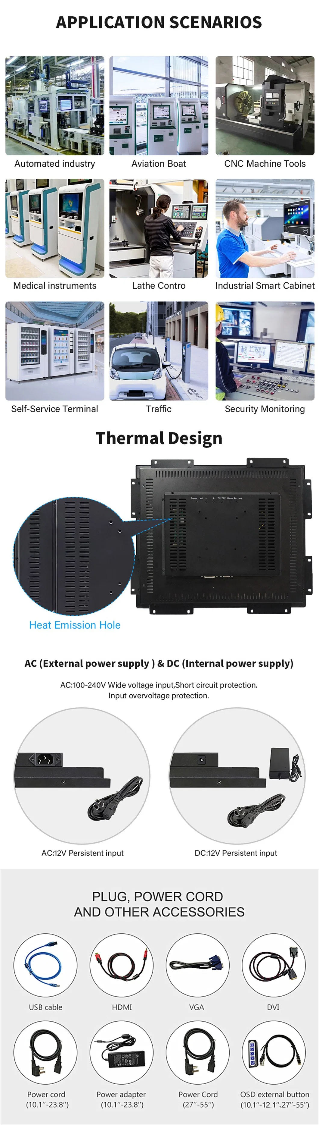 Touch Screen Monitor 15/17/19 Inch Touchscreen Industrial Tablet PC Touch Panel Stainless