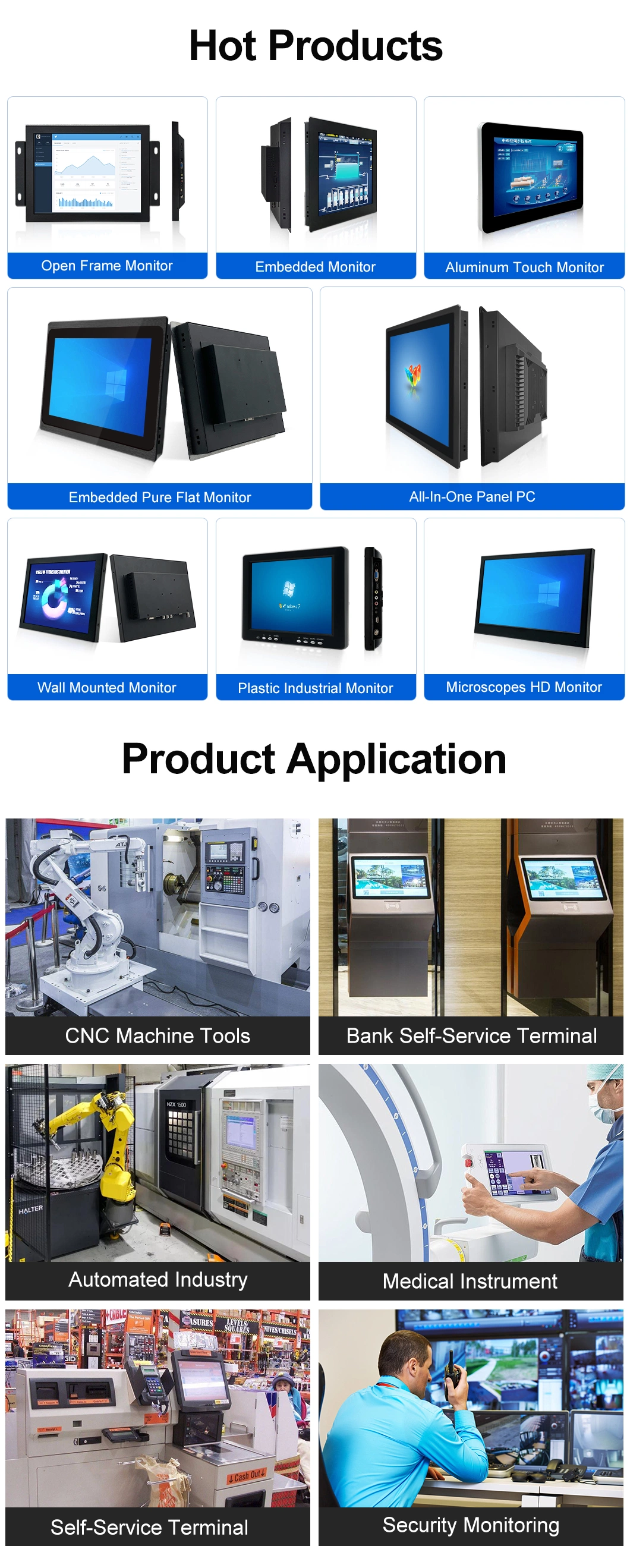 Wholesale 15.6&quot; 15&quot; 16&quot; Rack Mounting Industrial Panel PC with Open Frame Embedded IPS HD 2K Screen Metal Frame