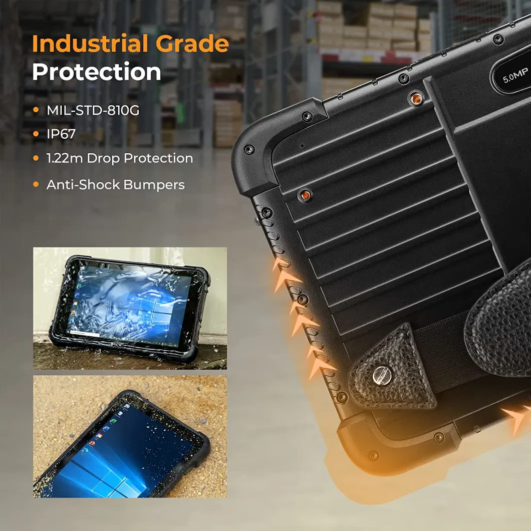 8 Inch Windows10 Industrial PC Rugged Tablet IP67 Protection