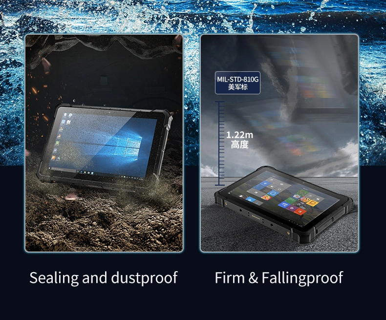 10.1 Inch in-Vehicle Mtk6771 10000mAh Battery Outdoor Touch Screen Waterproof Shockproof Anti-Dust Rugged Tablet Android