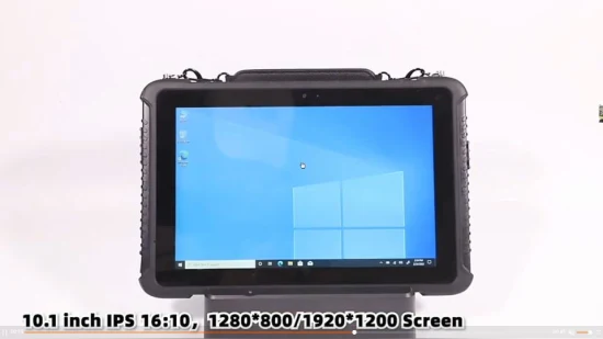 10.1 Inch Win 10 10000mha 4+64GB NFC Rugged Waterproof Android Industrial Tablet PC with Vehicle Mount Fingerprint Scanner